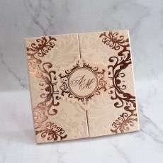 2020 Invitation Card  Square Wedding Card With Hard Cover Foiling Printing 
